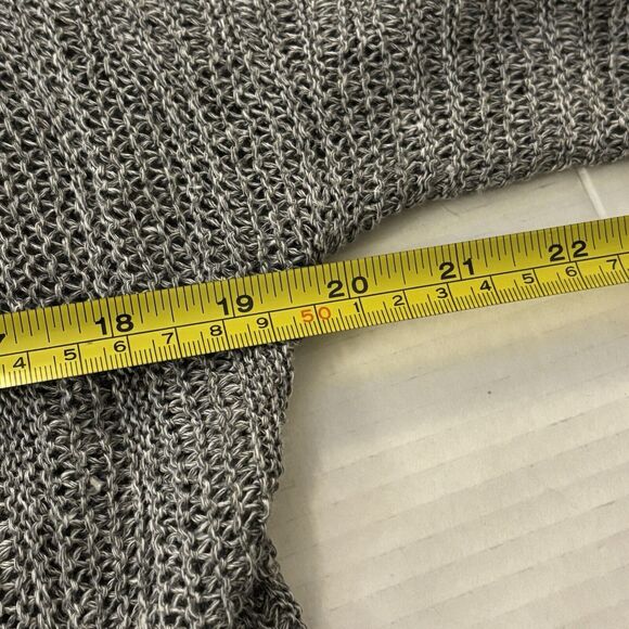 EILEEN FISHER Small Cardigan Sweater Gray Linen/Silk Open Front Neutral Minimal - Picture 9 of 11